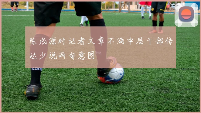 陈戌源对记者文章不满中层干部传达少说两句意图